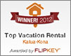 Winner 2012 FlipKey Top Rental Kailua Kona
