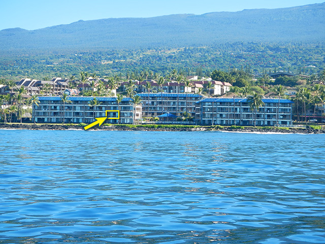 Ocean View of Kona Reef Condo - Close Up
